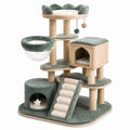 Árbol para gatos de madera y acrílico con rascadores de sisal y plataformas de poliéster