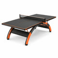 Mesa de ping-pong de MDF y acero 274x152.5x76 cm negra y naranja