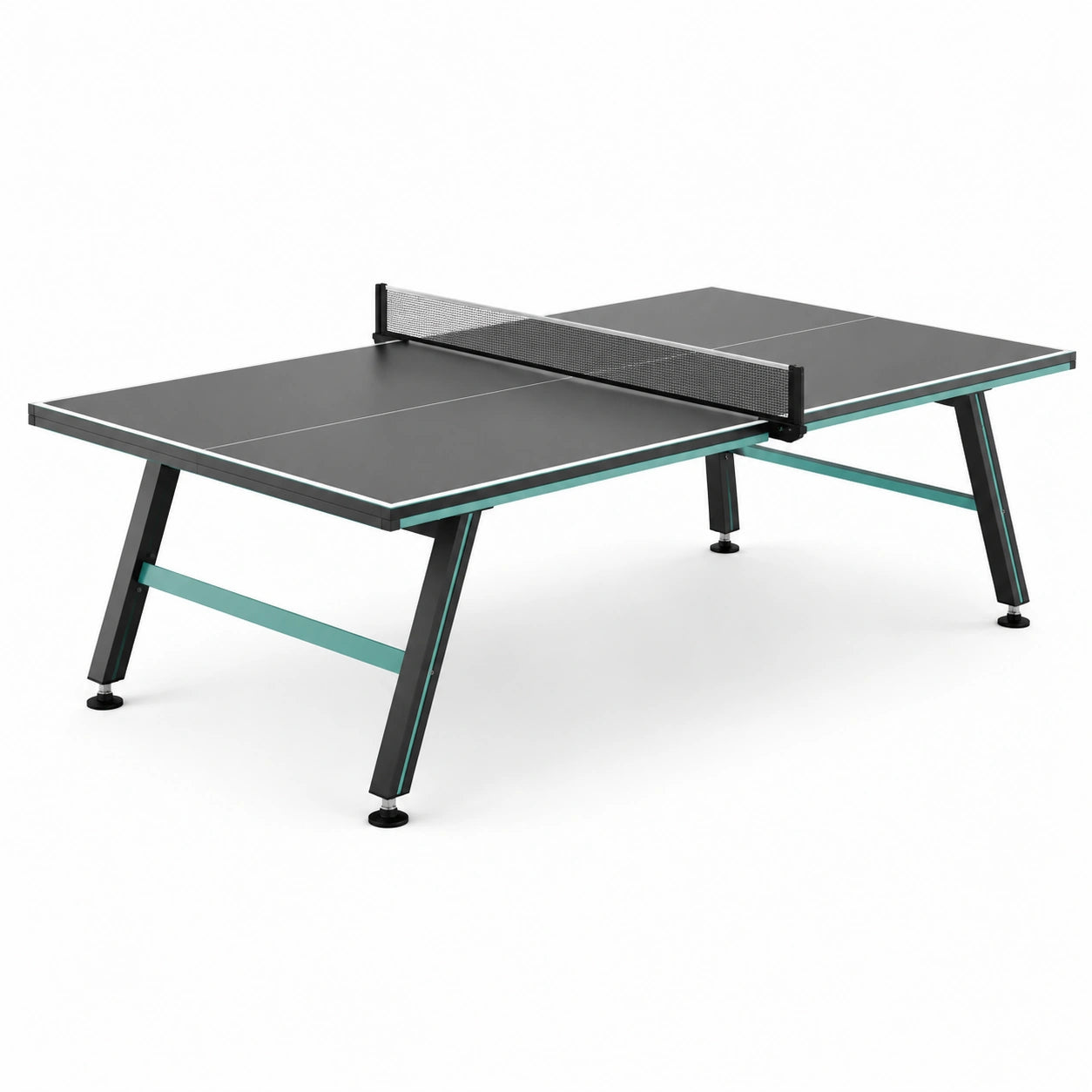 Mesa de ping-pong negra de MDF y acero 274x152.5x76 cm