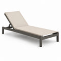 Tumbona de jardín aluminio ajustable tela poliéster beige