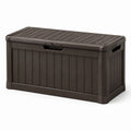 Banco de Almacenamiento de Resina Marrón 120x60x55 cm