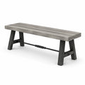 Banco de madera con refuerzo metálico 180x35x45 cm
