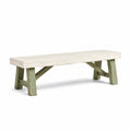 Banco de madera de pino blanco y verde 120 cm