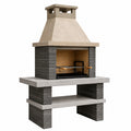 Barbacoa de hormigón para exterior en gris y beige