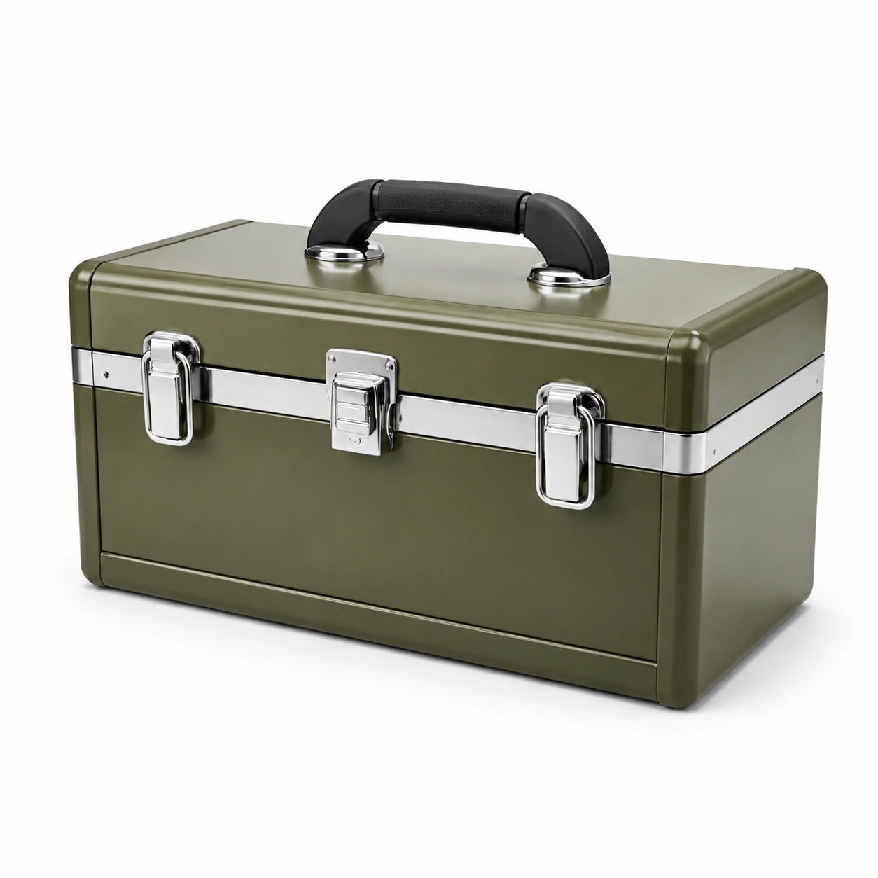 Caja de herramientas de acero verde 40x20x20 cm