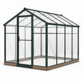 Invernadero de Aluminio y Paneles de Policarbonato 200x200x200 cm Verde