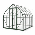 Invernadero de aluminio y policarbonato transparente verde